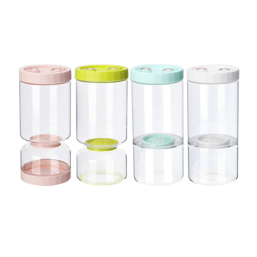 Abnehmbares stundenglasförmiges Einmachglas