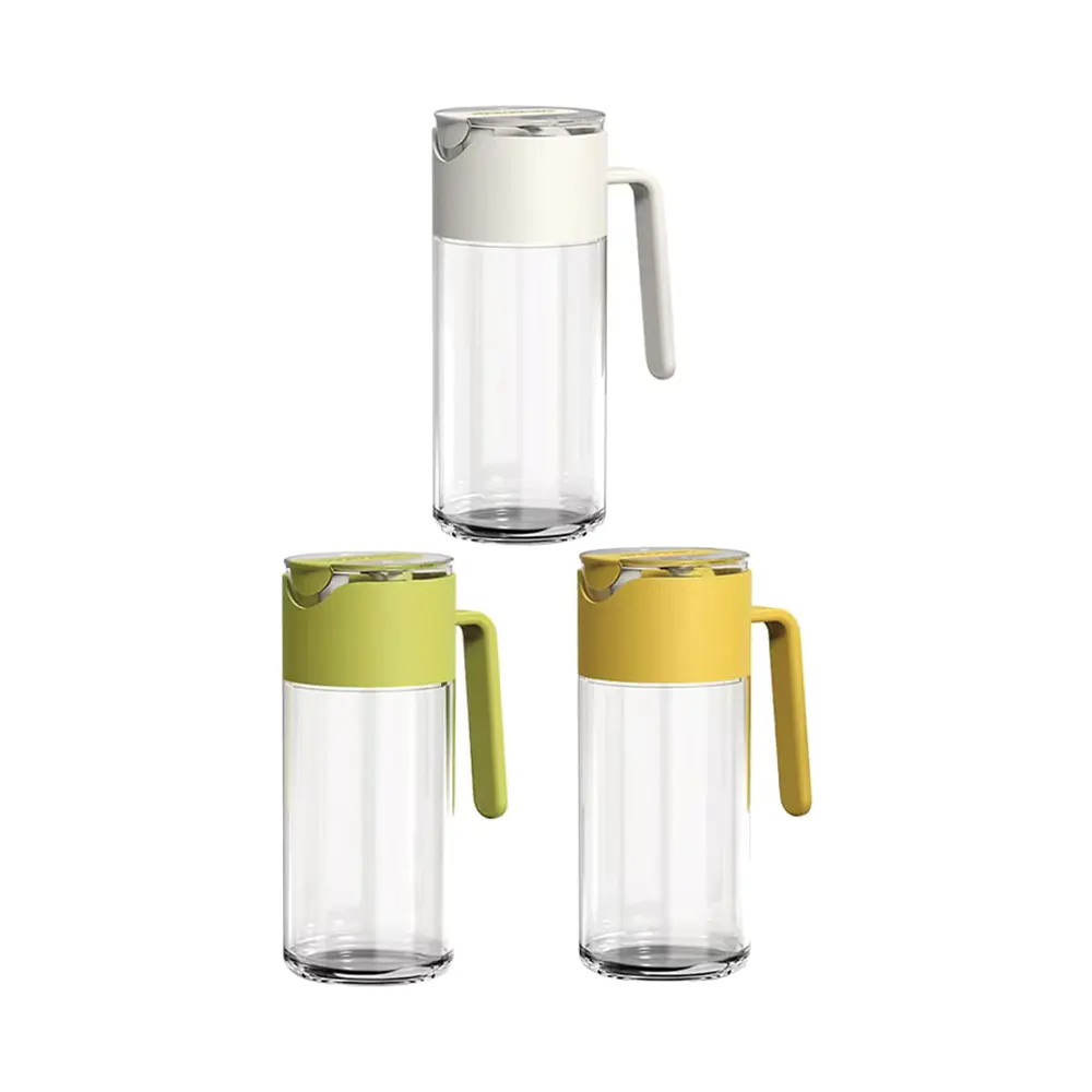 Auto-Flip-Ölspender aus Glas mit Griff, mehrfarbige Optionen