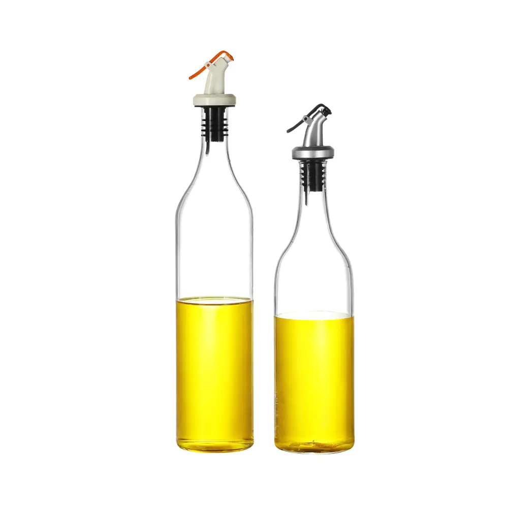Schlanke Öl-Essig-Spenderflaschen aus Glas mit Ausgießer