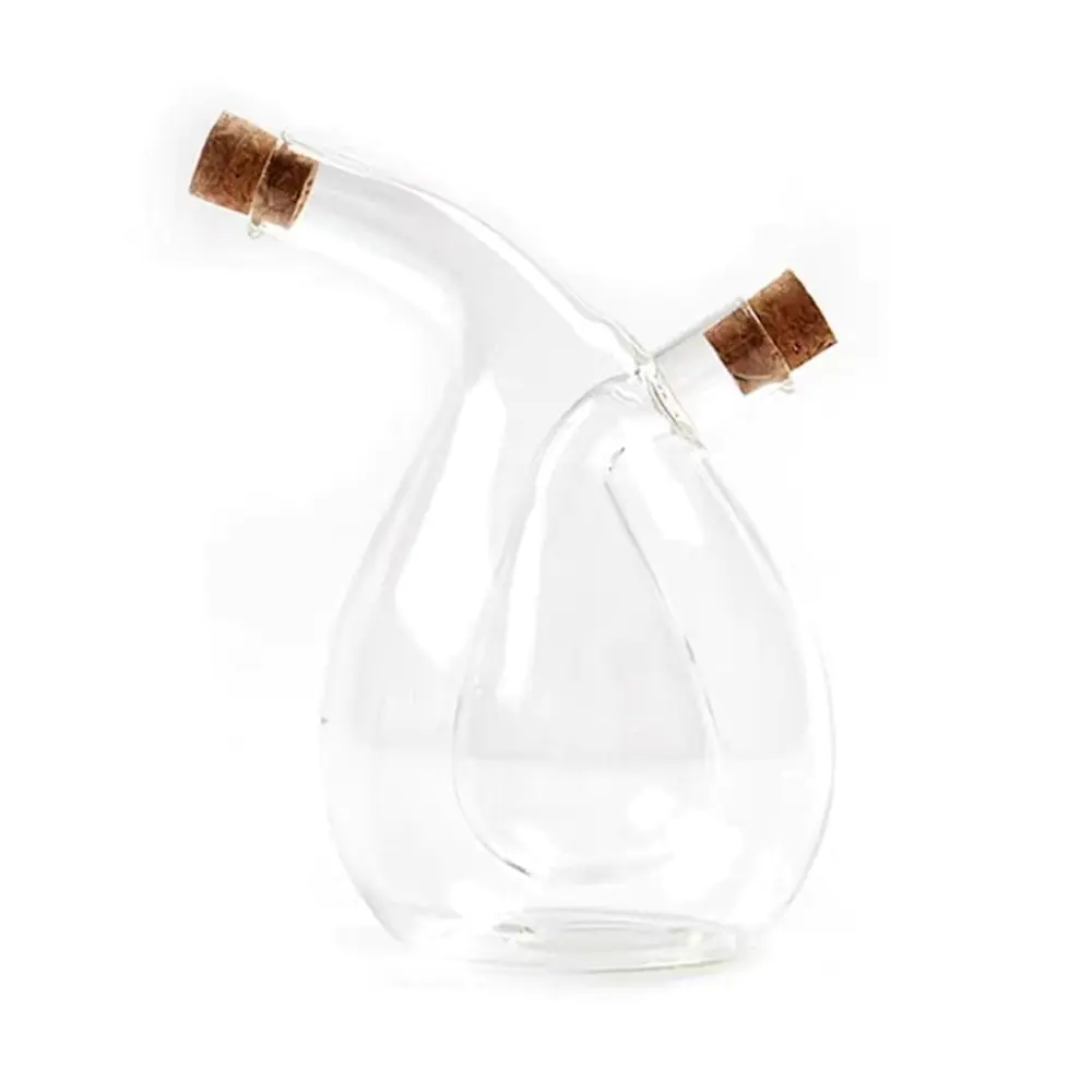 2-in-1-Doppelkammer-Tropfenglas-Öl- und Essigflasche