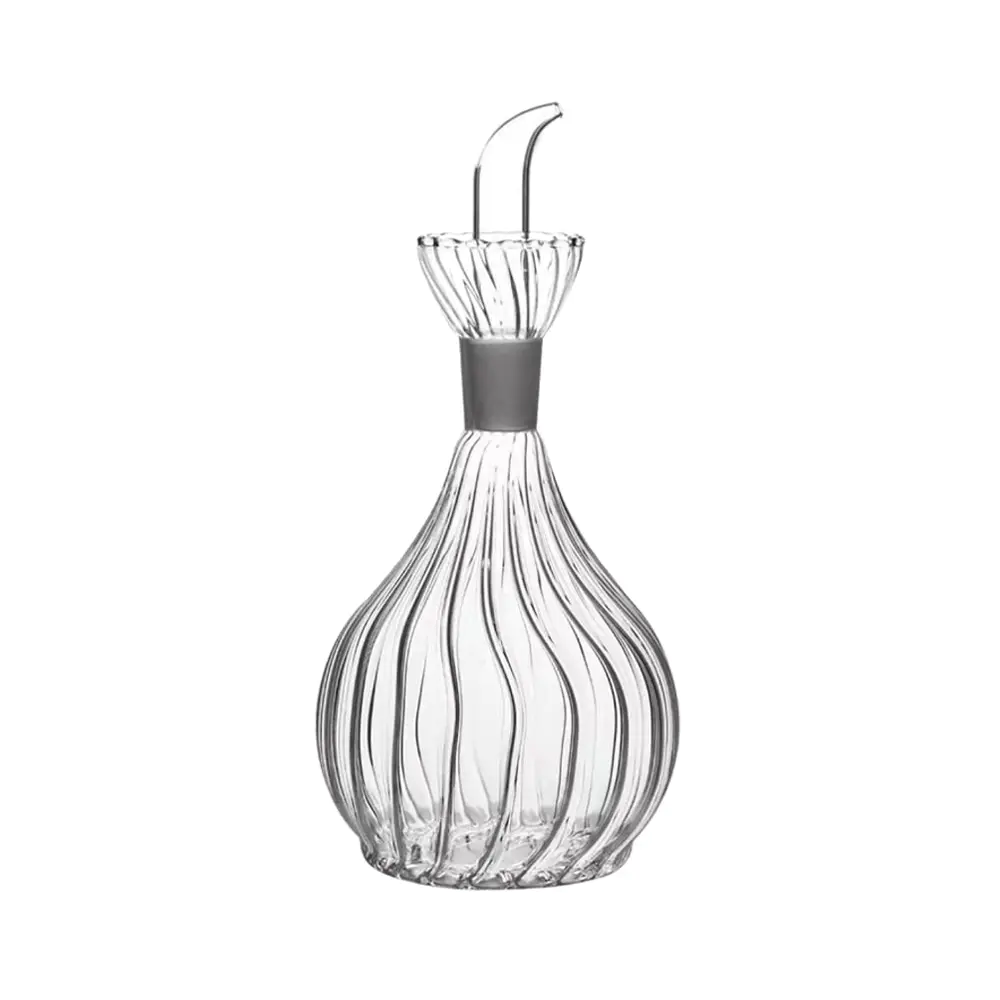 Ölspenderflasche aus geripptem Glas